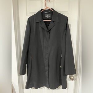 Women’s London Fog Trench Coat, Removable Lining, Black, XL Reg.